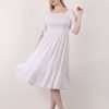 Solid Puff Sleeve Shirred Square Collar Dress -50 pc pack