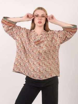 Plus Size Vintage Cotton Double Layer Kantha Top 2-Layer Wholesale Lot