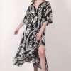 Floral Print Maxi Dress Front Knot Wholesale Lot 5 pc pack