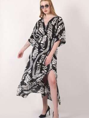 Floral Print Maxi Dress Front Knot Wholesale Lot 5 pc pack