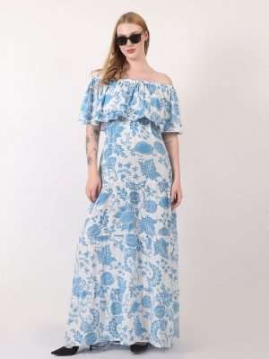 Off The Shoulder Print Dresses