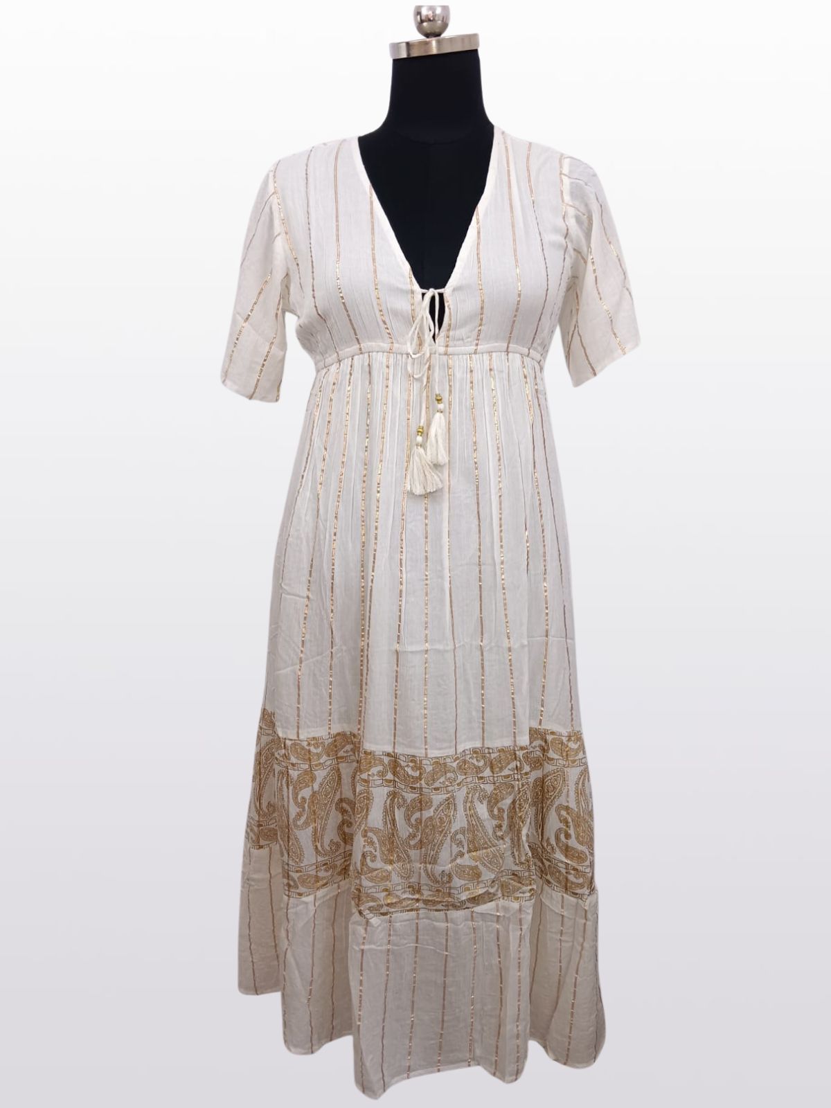 Maldives Lurex Tie Up Dress Wholesale Lot 5 pc pack
