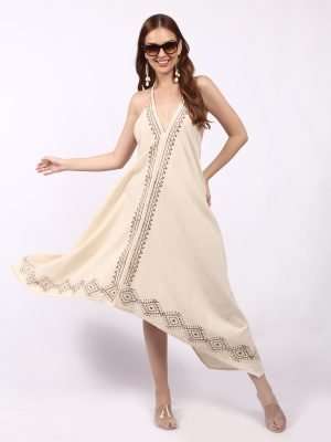 Woodblock Print Raw Cotton Dress Wholesale Lot