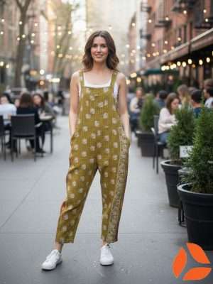 Vintage Cotton Women Kantha Jumpsuit Romper Overalls