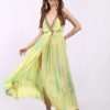 Maxi Lurex Slit Dress