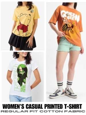 Women's Casual Graphic Print Cotton Relax Fit Summer T Shirt Wholesale Mix lot
