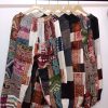 Colorful Cotton Patchwork Pants for Women with Pocket