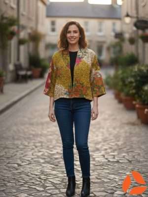 Kantha vintage short jacket