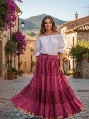 25 Yard Gothic Fusion Belly Dance Sari Skirt Variation