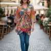Vintage Kantha Cinched Waist Dress Long Sleeve