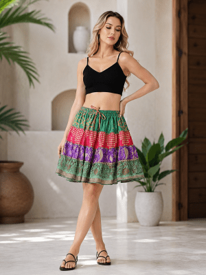 Women Short Vintage Hippie Skirts Wholesale Mini Skirts