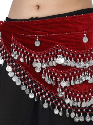 10 Velvet hip scarf belly dance